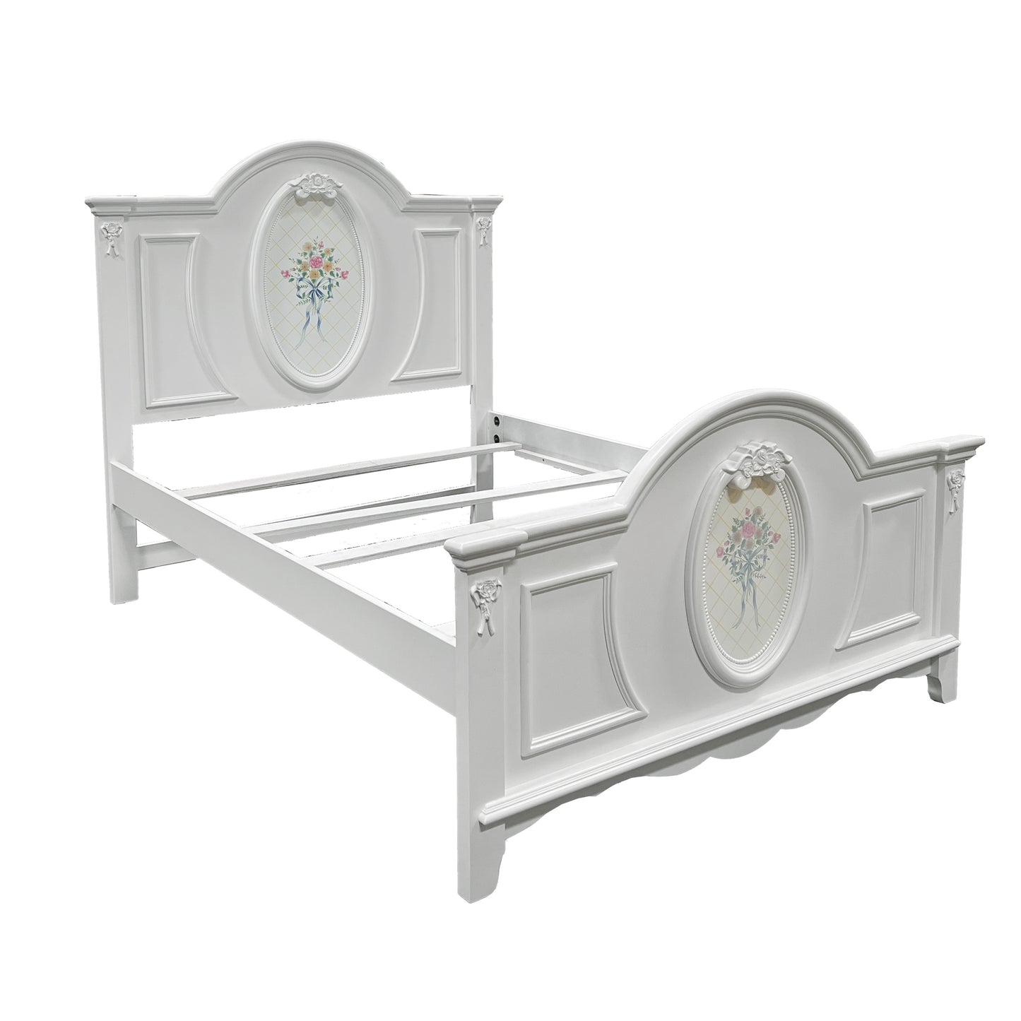 ACME Flora Full Bed , White Finish BD01644F