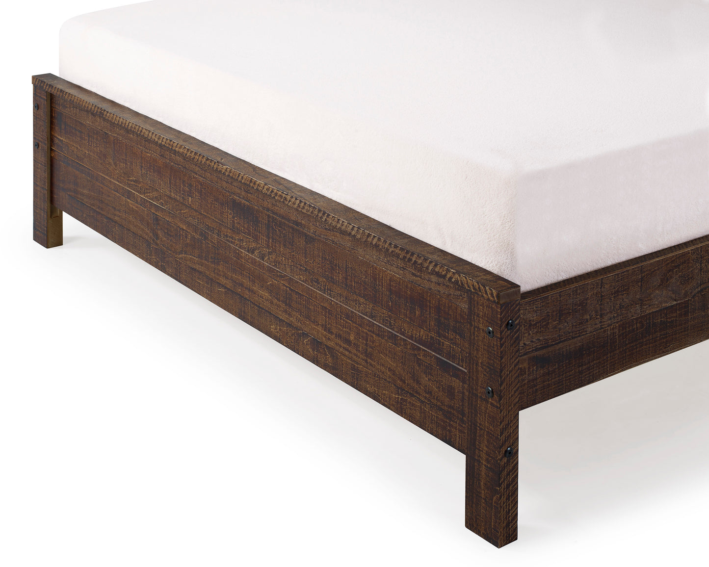 Albany Solid Wood Twin Bed Frame with Headboard, Heavy Duty Modern Rustic Twin Size Bed Frames, Box Spring Needed