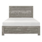 Rustic Design Gray Finish 1pc Queen Size Bed Panel Headboard Footboard Bedroom Furniture