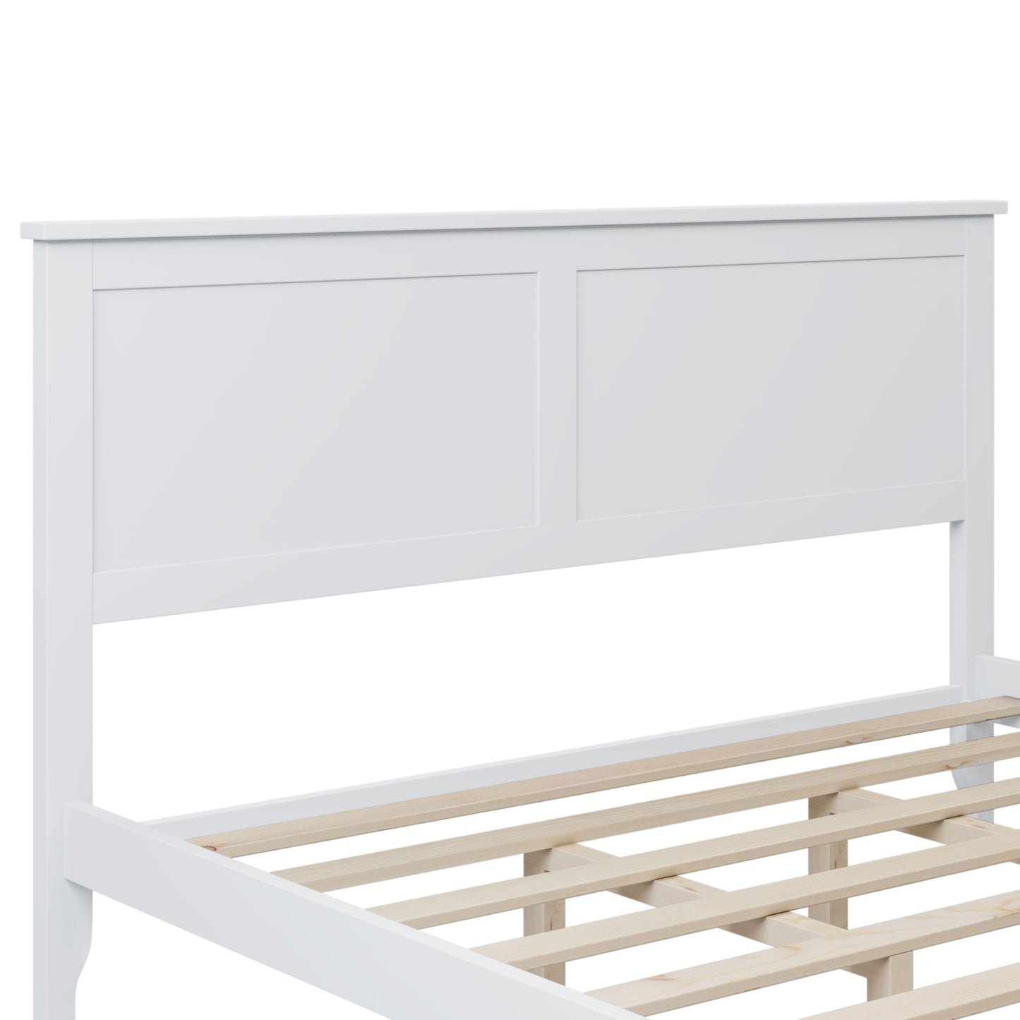 Modern White Solid Wood Queen Platform Bed (old sku:WF283525AAK)