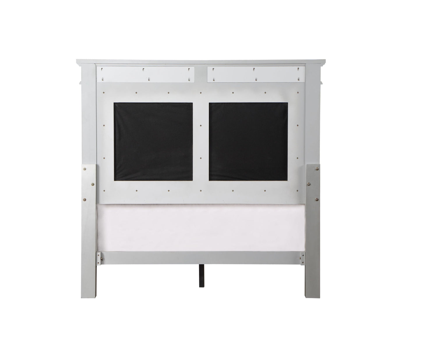 ACME Varian Full Bed, Gray Velvet, Silver & Mirrored Finish BD01411F