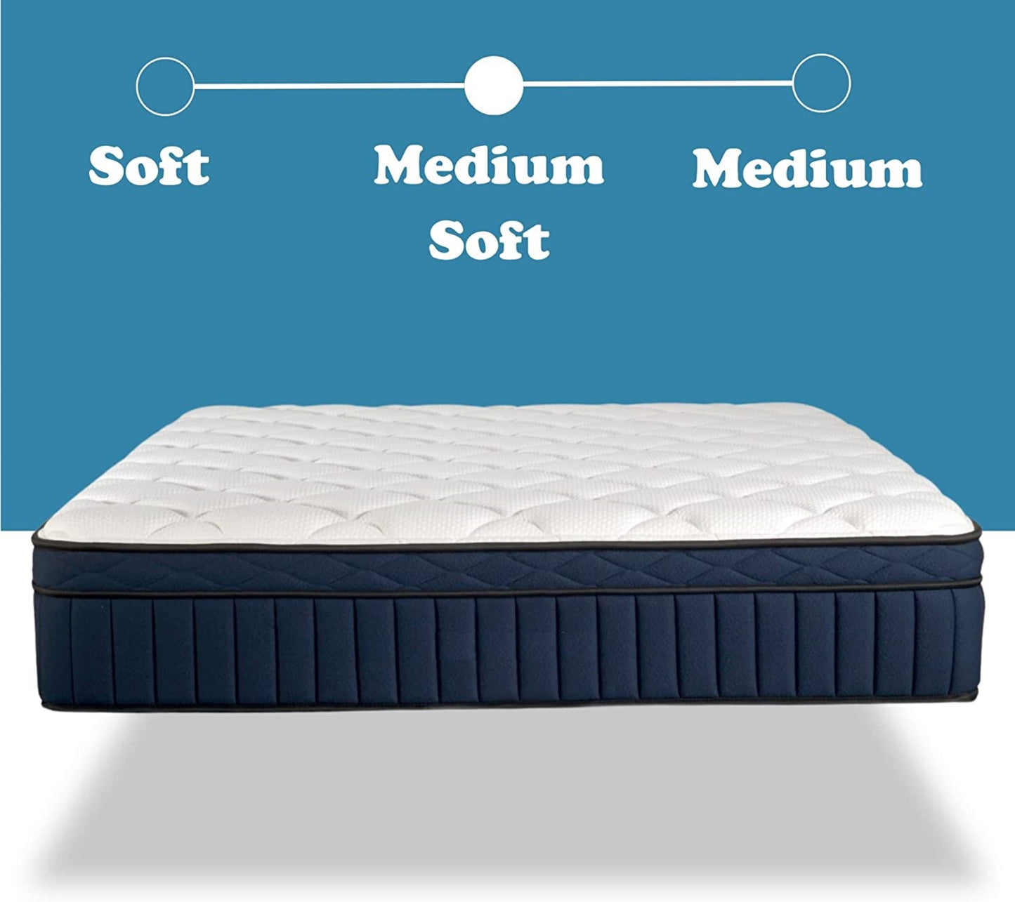 TWIN XL SIZE- Tranquility 12" Medium Pillow-Top Memory Foam Edge Support Pocket Spring Premium Hybrid Mattress