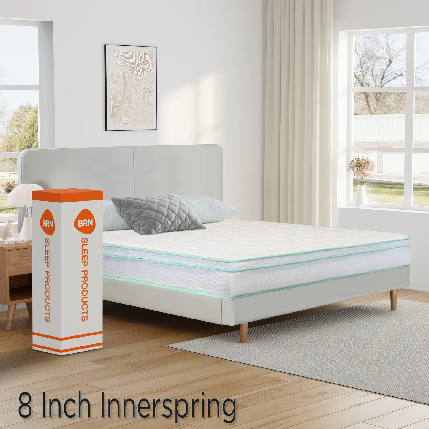 FULL SIZE- 8" Medium Cool Gel Memory Foam Innerspring Hybrid Mattress