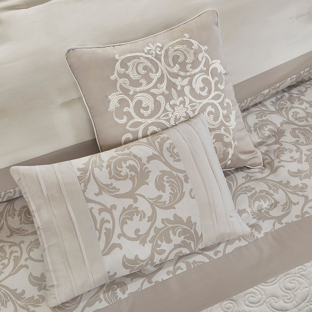 Embroidered 8 Piece  Comforter Set