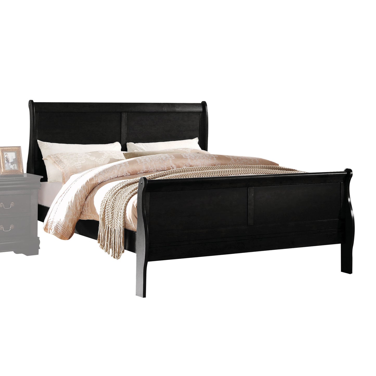 ACME Louis Philippe Queen Bed in Black 23730Q