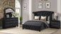 Full 4 Pc Upholstery Bedroom Set Made With Wood in Black