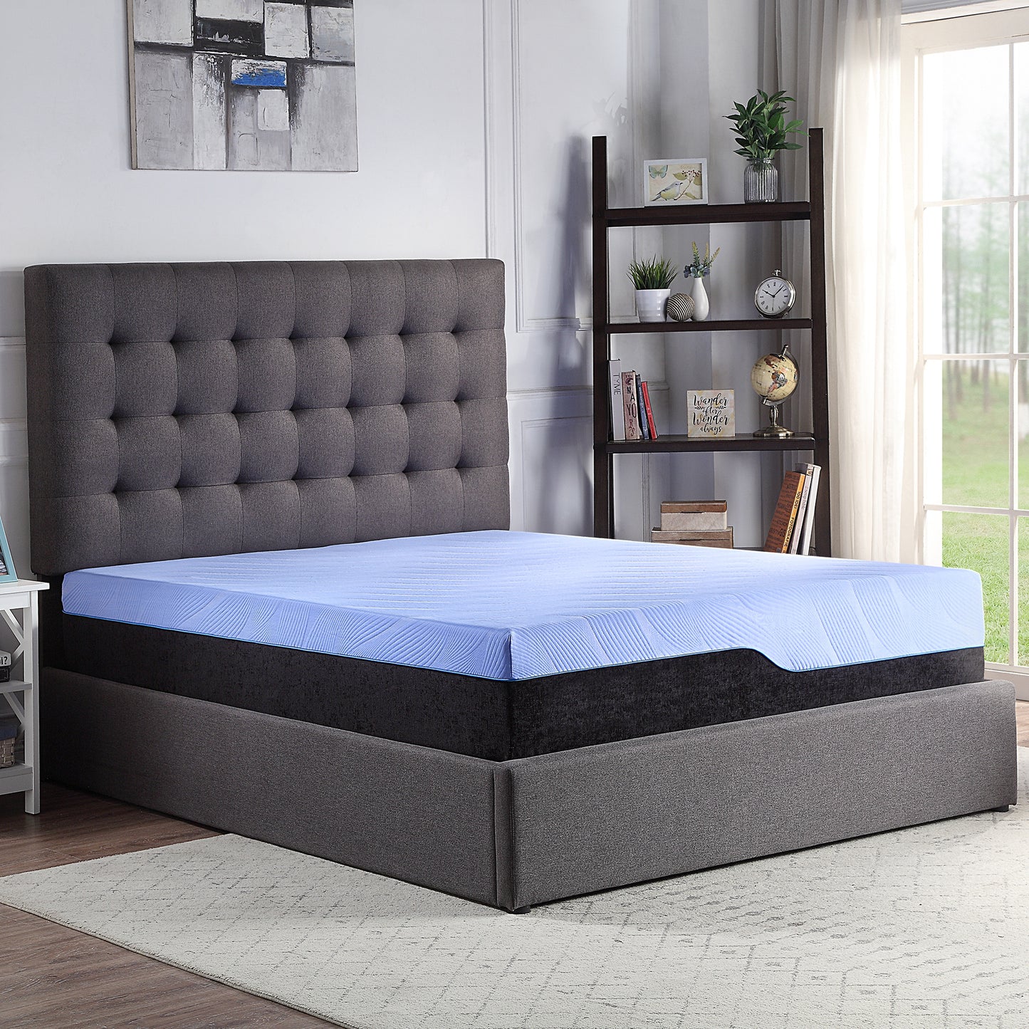 Bridgevine Home 12 inch Refresh Hybrid Cooling Fast Responding Latex Foam and Coil Adult Mattress, Cal King Size