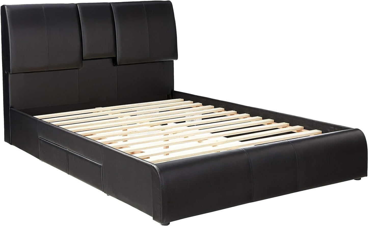 ACME Kofi Eastern King Bed in Black PU 21266EK