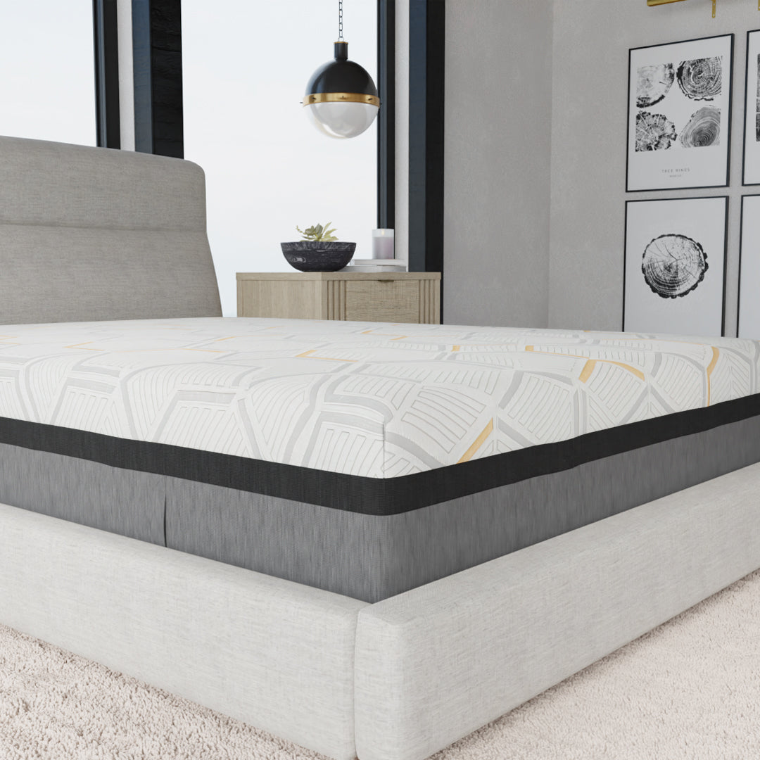 14" Hybrid Copper Gel Cooling Memory Foam Mattress with Edge Support and Air Ridge Foam Full