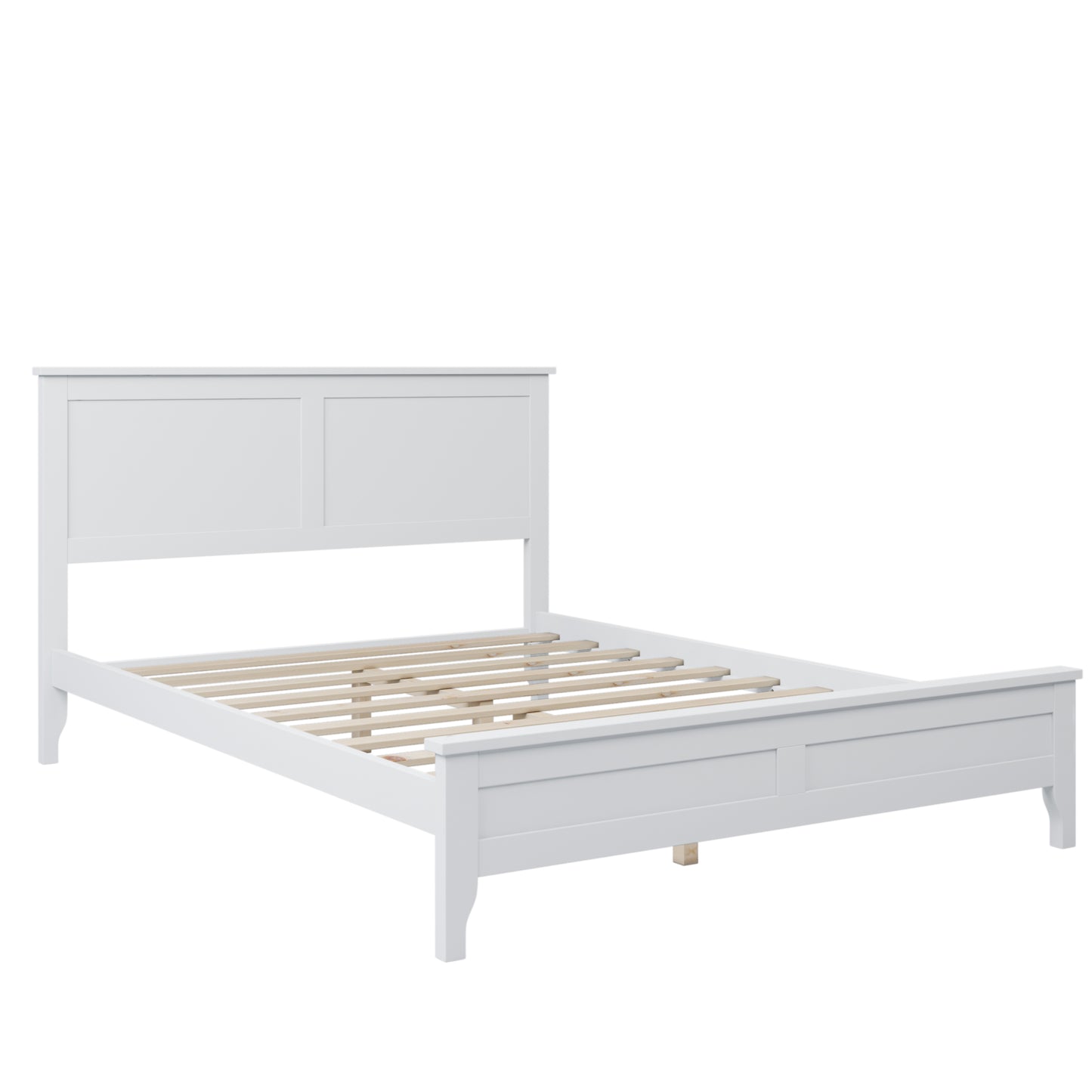 Modern White Solid Wood Full Platform Bed (old sku:WF283524AAK)