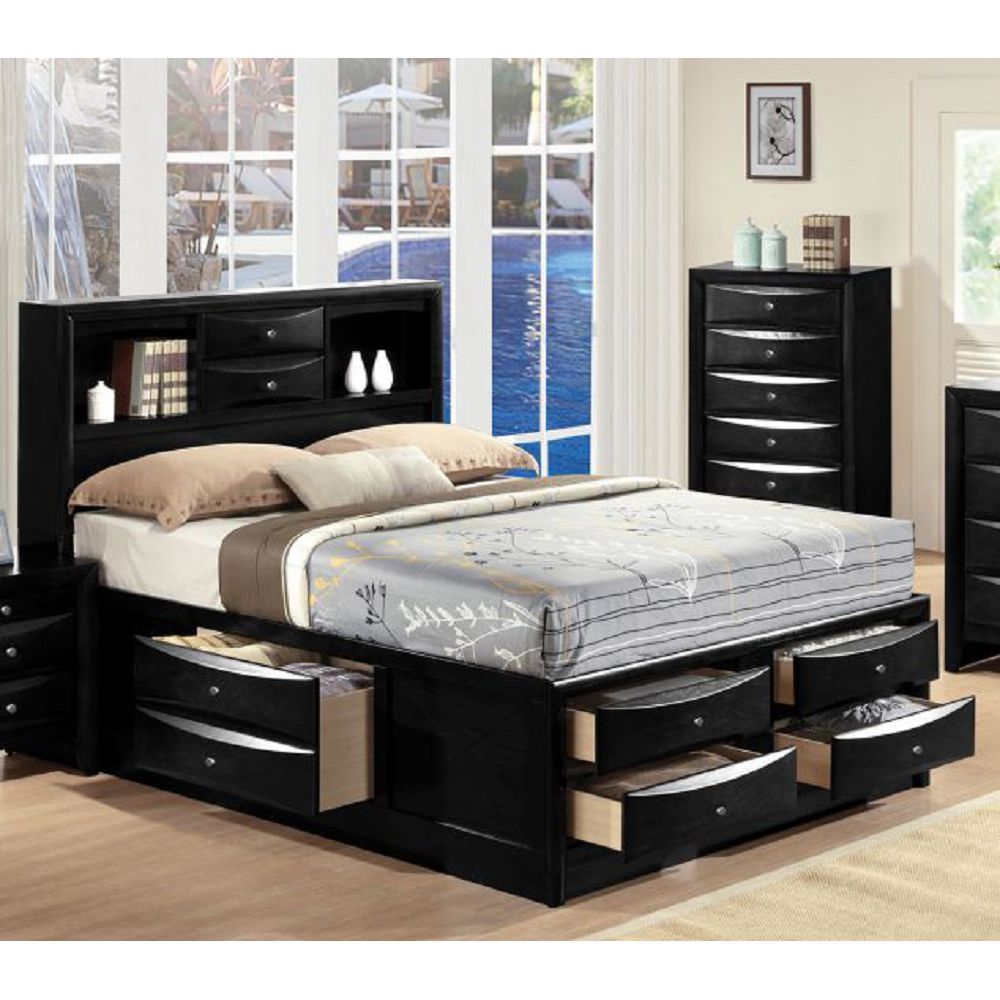 ACME Ireland Eastern King Bed in Black 21606EK