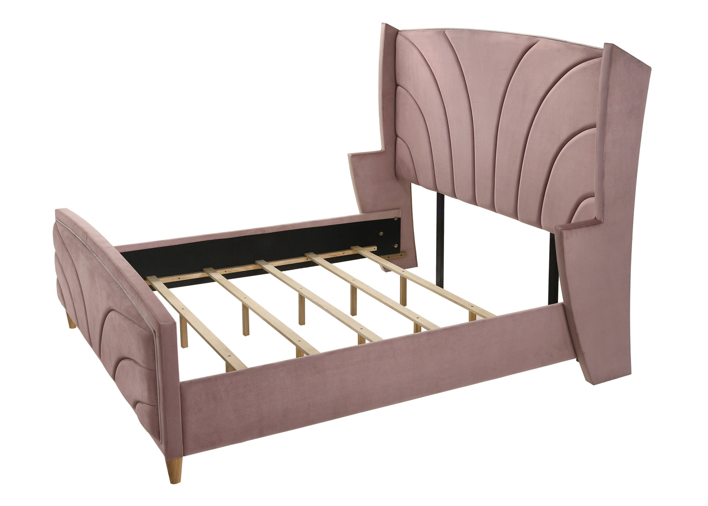 ACME Salonia Eastern King Bed, Pink Velvet BD01182EK