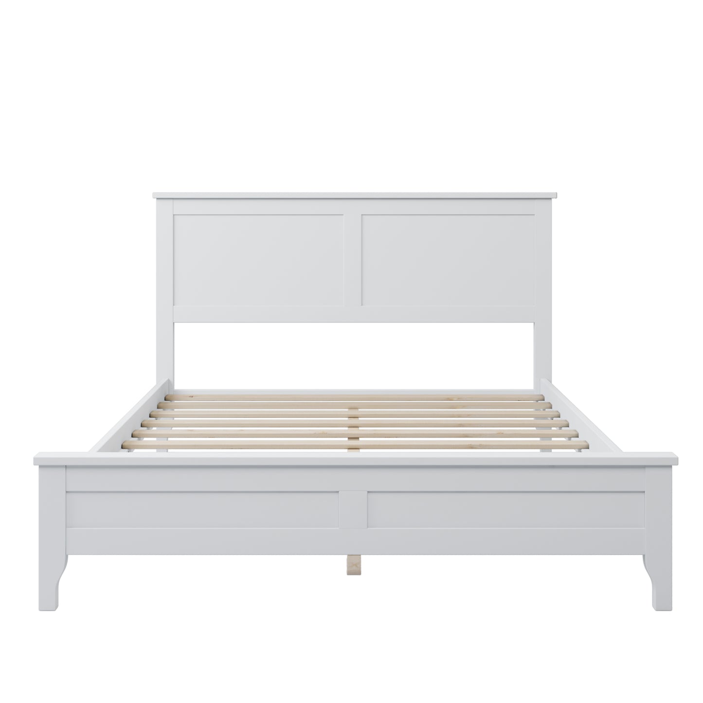 Modern White Solid Wood Full Platform Bed (old sku:WF283524AAK)