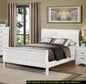 Classic Louis Philipe Style White Full Size Bed 1pc Traditional Design Bedroom Furniture Sleigh Bed