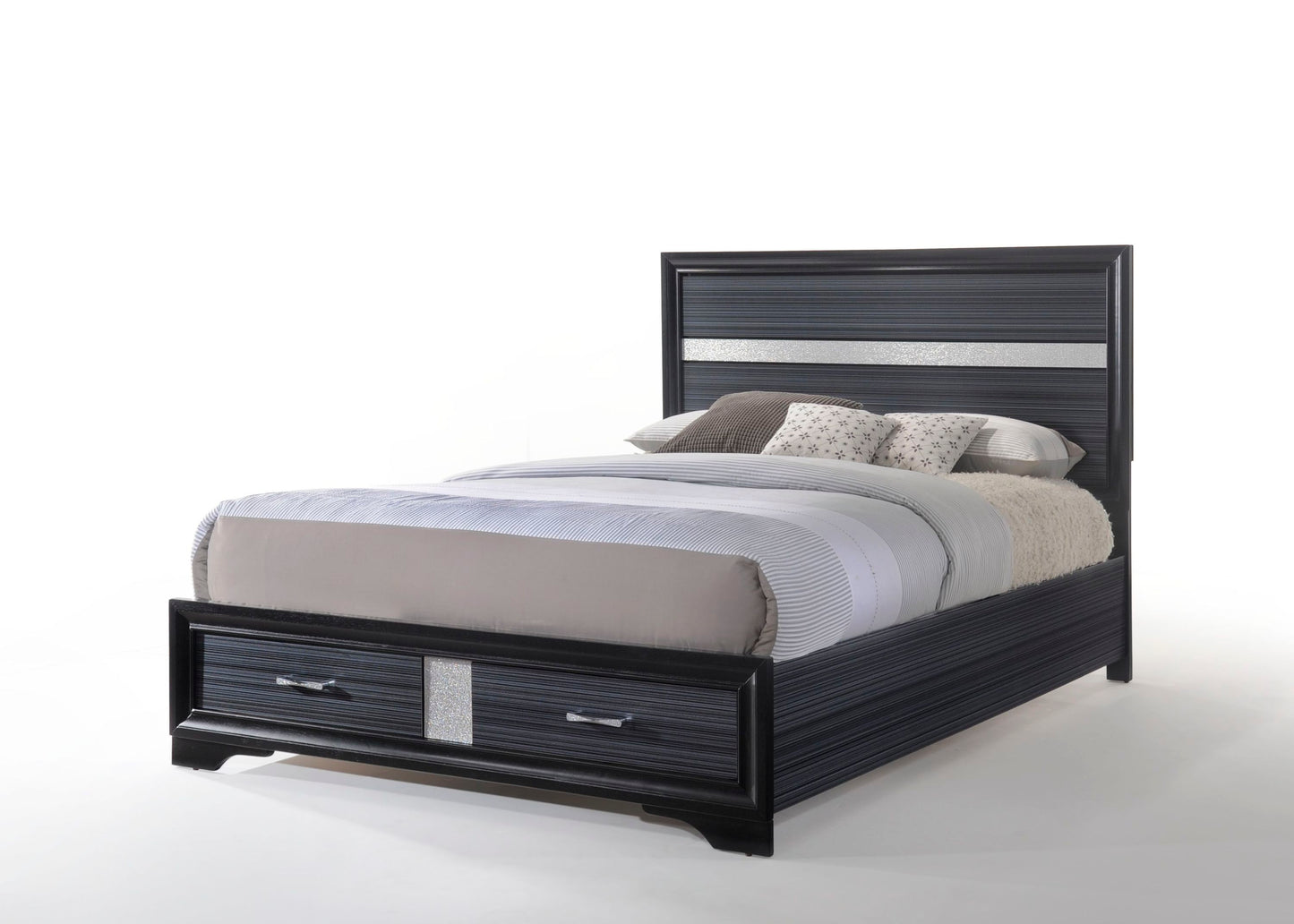 ACME Naima Eastern King Bed in Black 25897EK