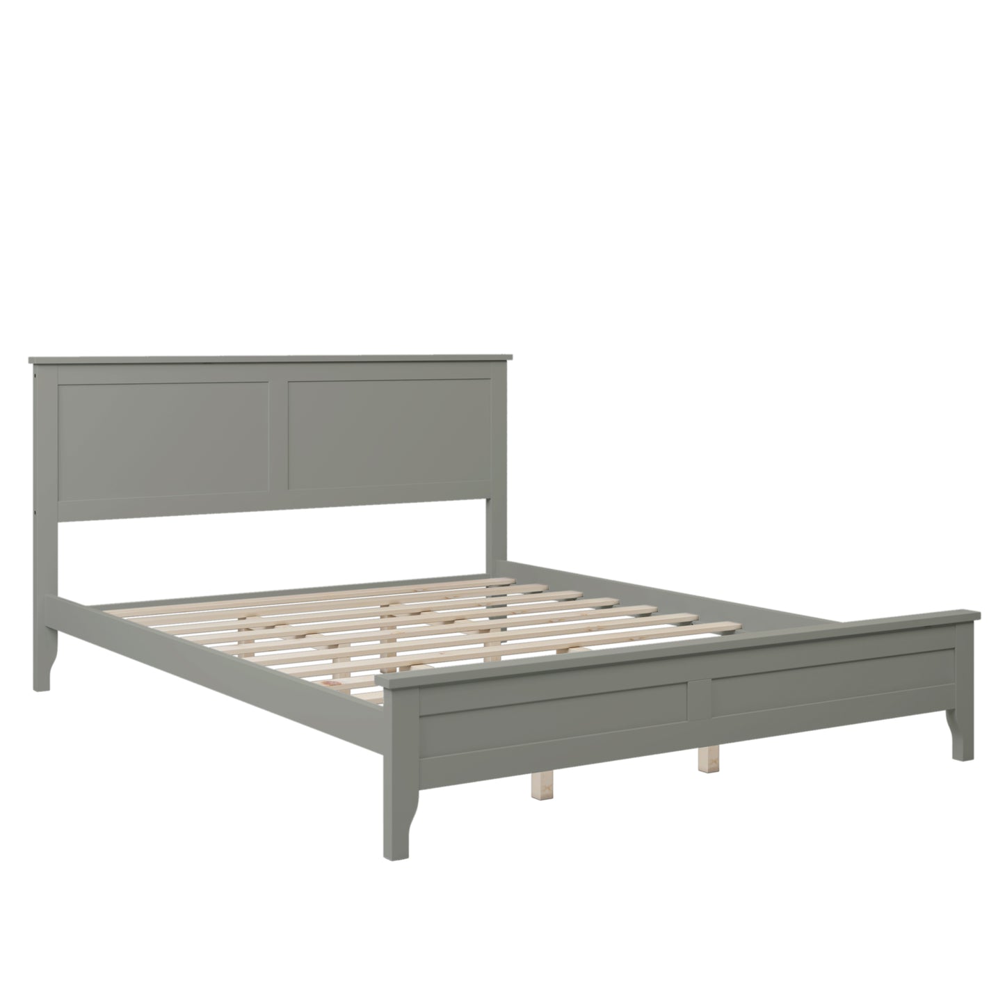 Modern Gray Solid Wood Queen Platform Bed(old sku:WF283525AAE)