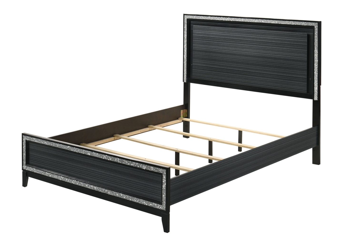 ACME Haiden Eastern King Bed, LED & Weathered Black Finish 28427EK