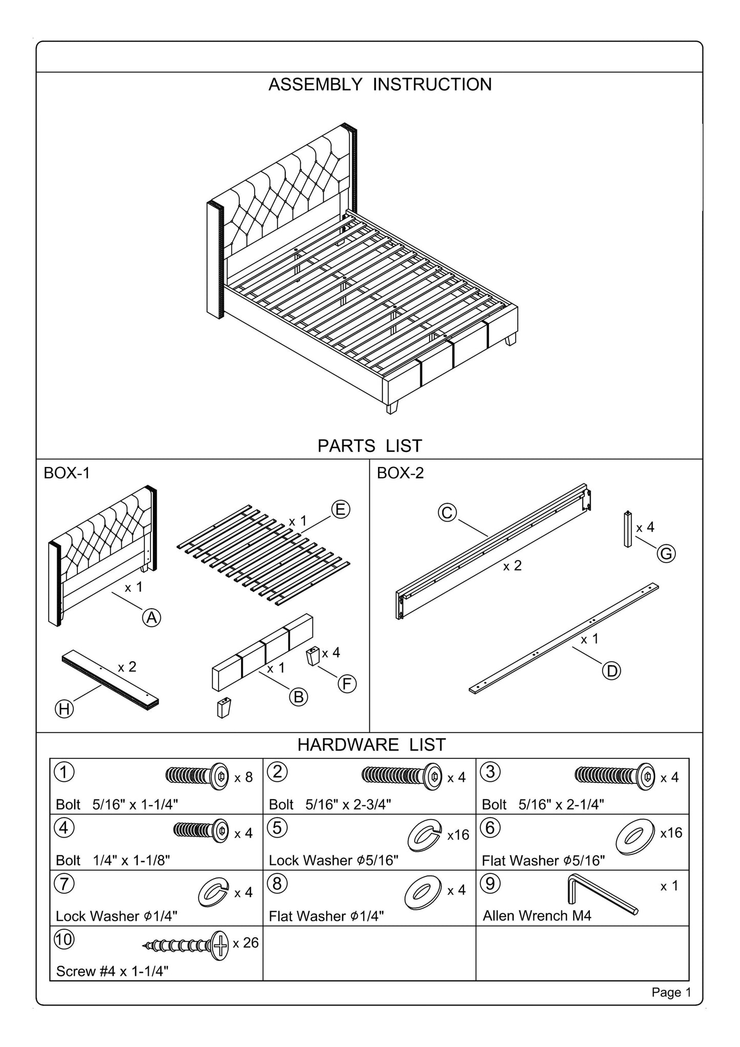 Cama de tamaño completo, juego de cama de 1 pieza, marco de cama capitoné tapizado de piel sintética plateada, cabecero, muebles de dormitorio