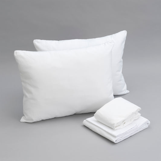 Essentials Bedding Bundle Twin: Pillow, Sheet Set, Mattress Protector