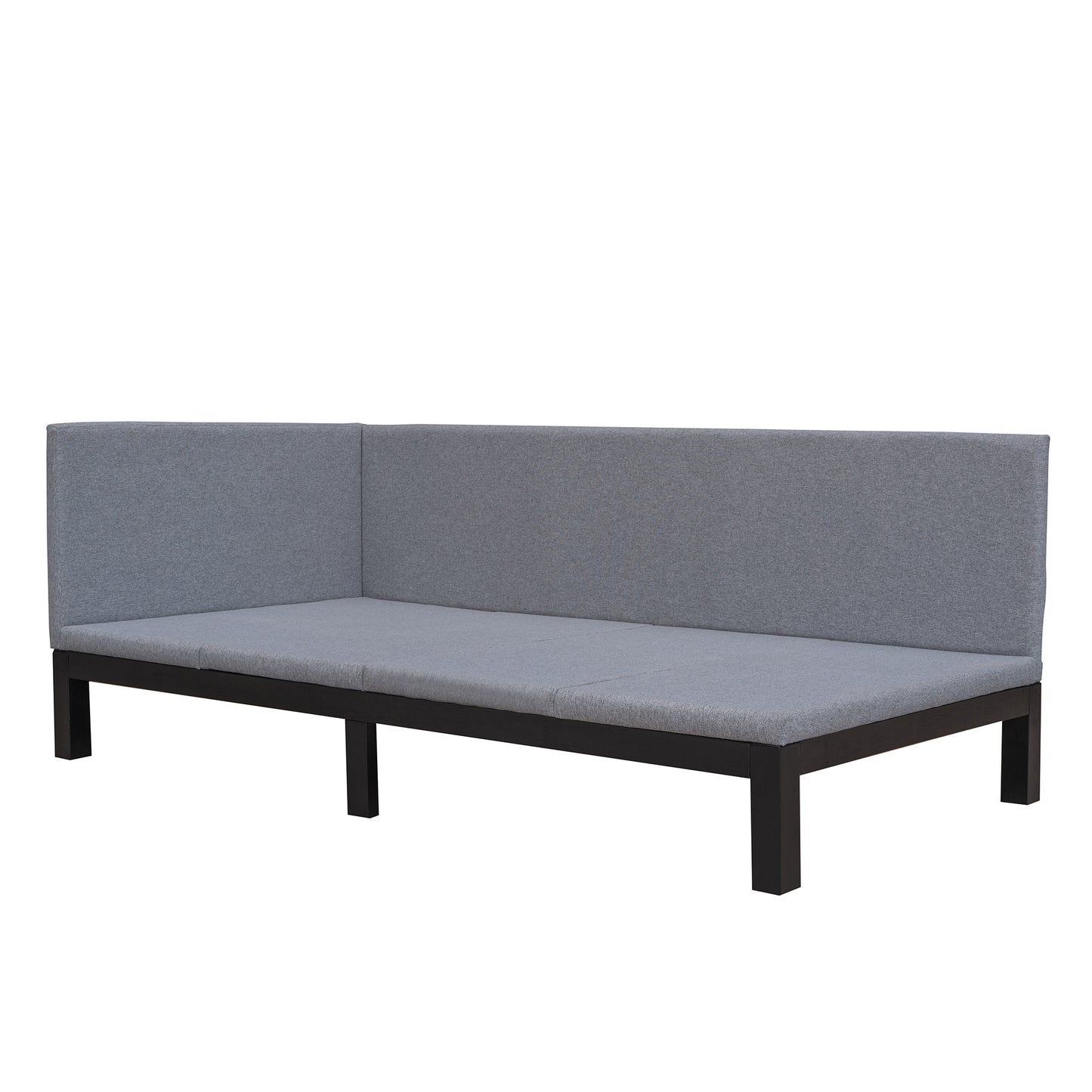 Upholstered Daybed/Sofa Bed Frame Twin Size Linen-Gray