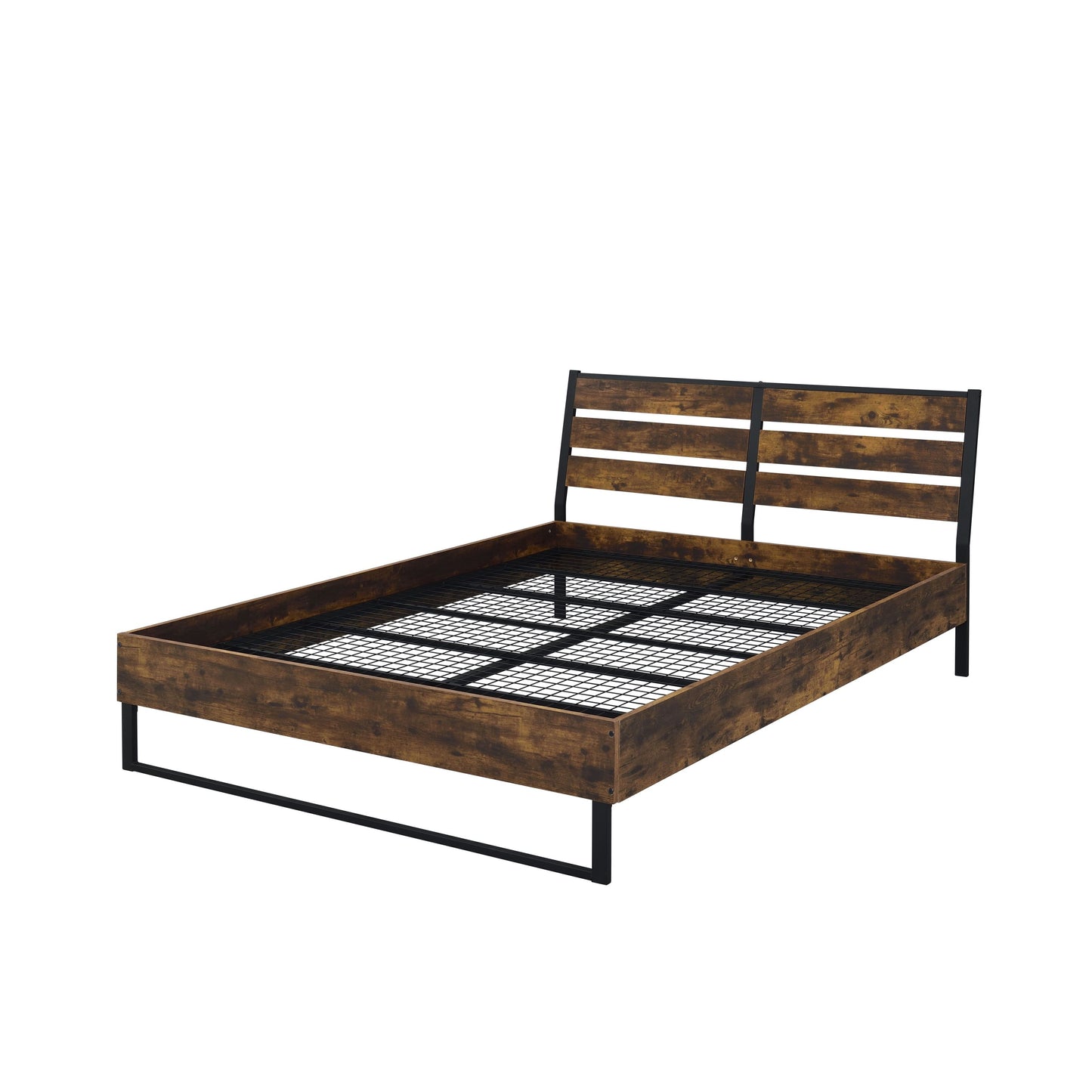 ACME Juvanth Eastern King Bed in Rustic Oak & Black Finish 24247EK