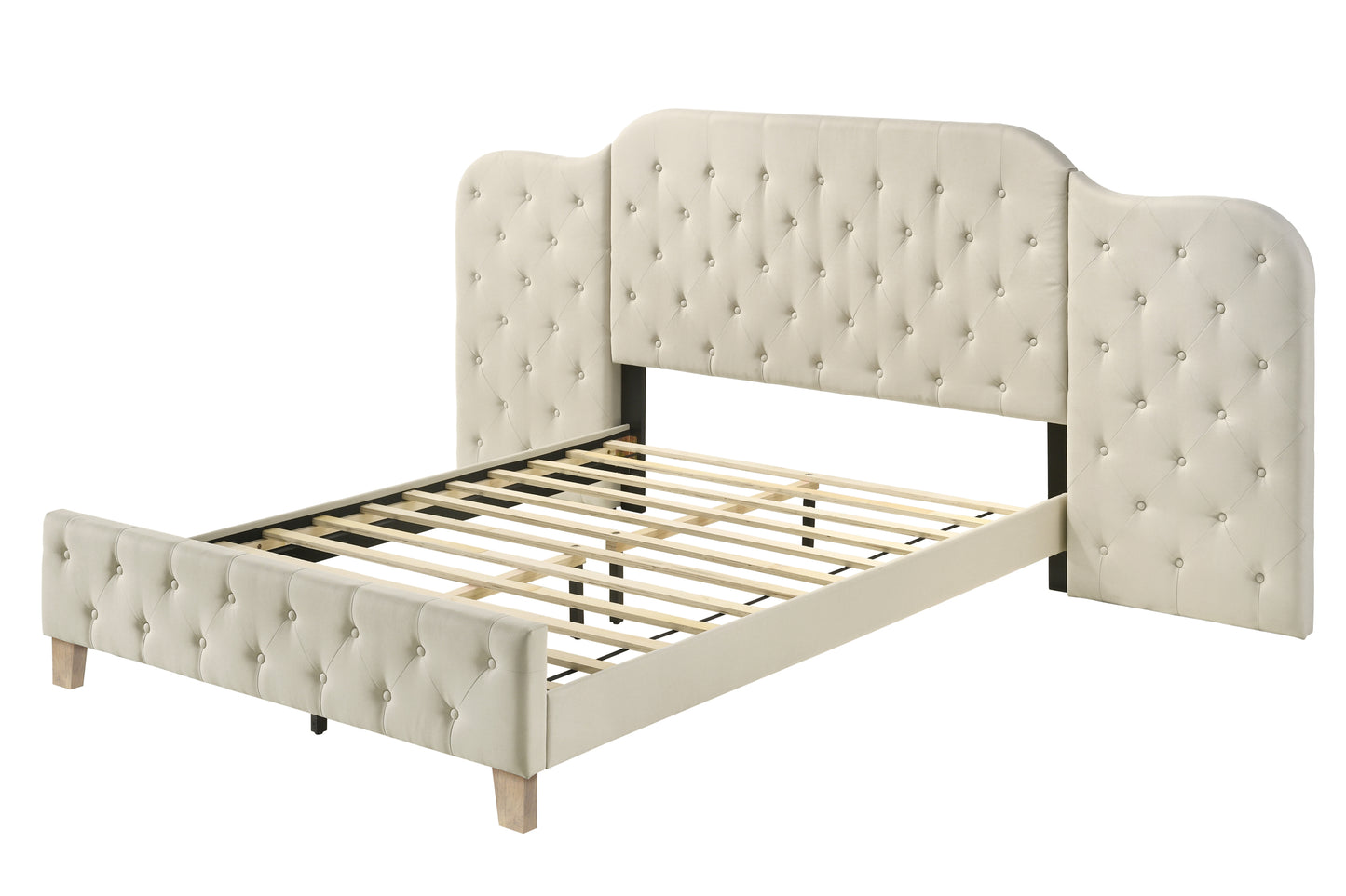 ACME Ranallo Queen Bed , Beige Linen BD01778Q