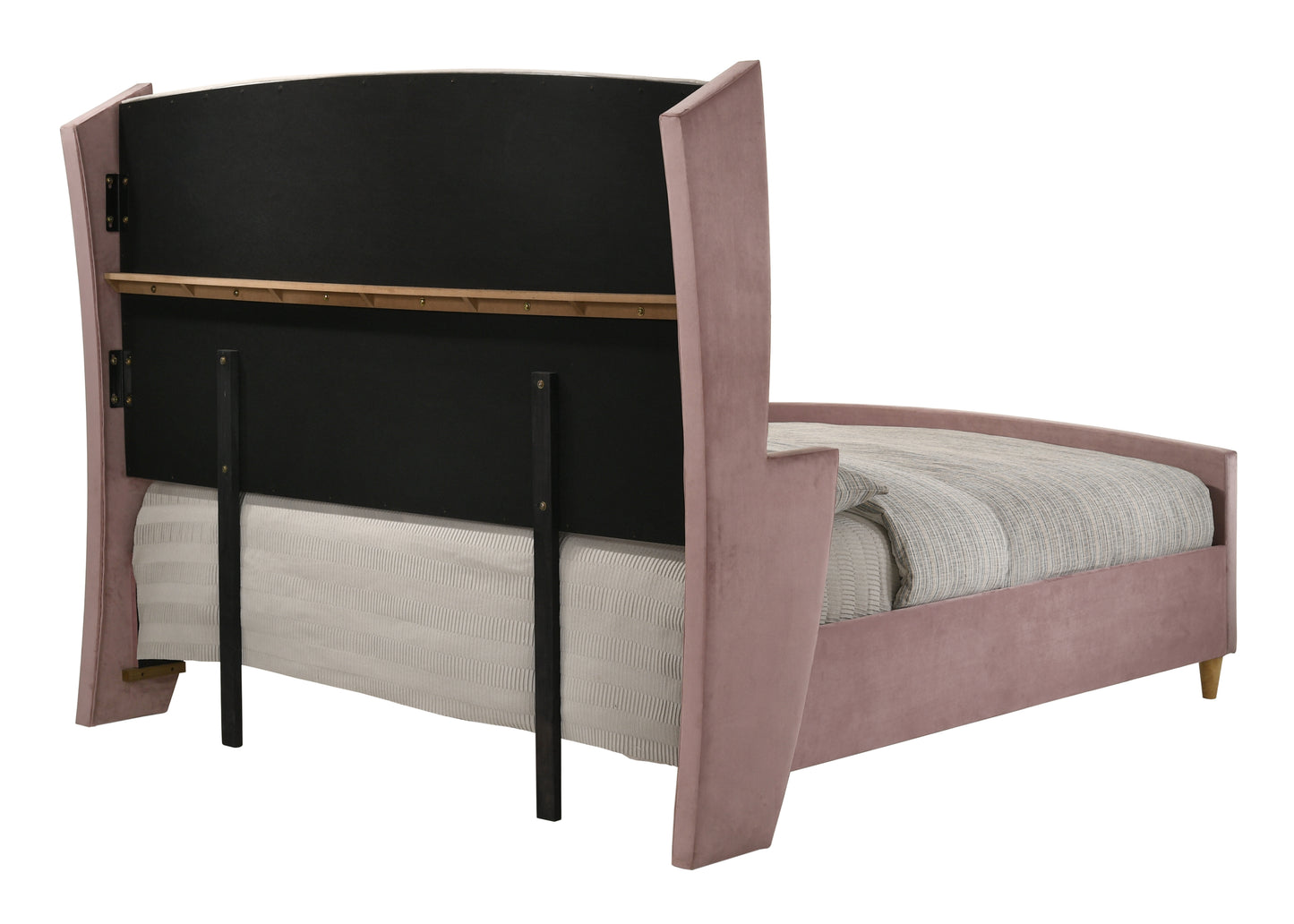 ACME Salonia Eastern King Bed, Pink Velvet BD01182EK