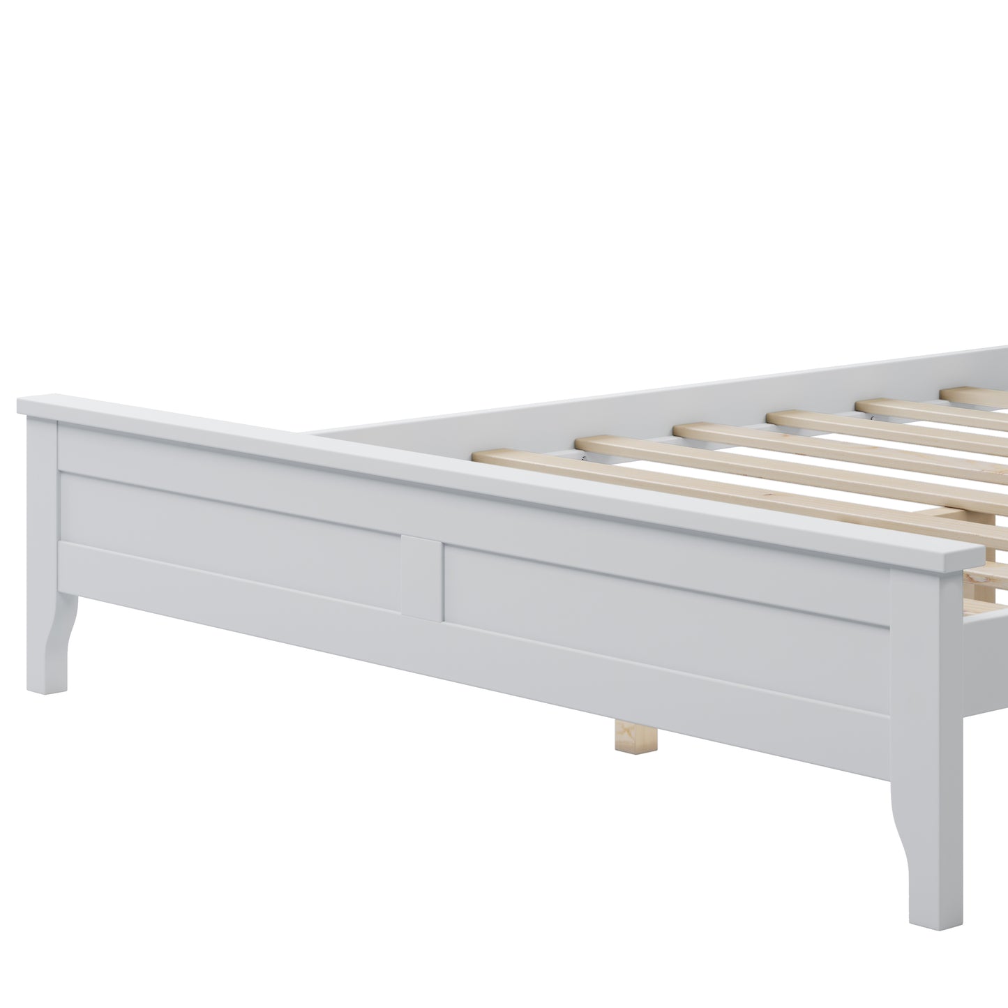 Modern White Solid Wood Full Platform Bed (old sku:WF283524AAK)