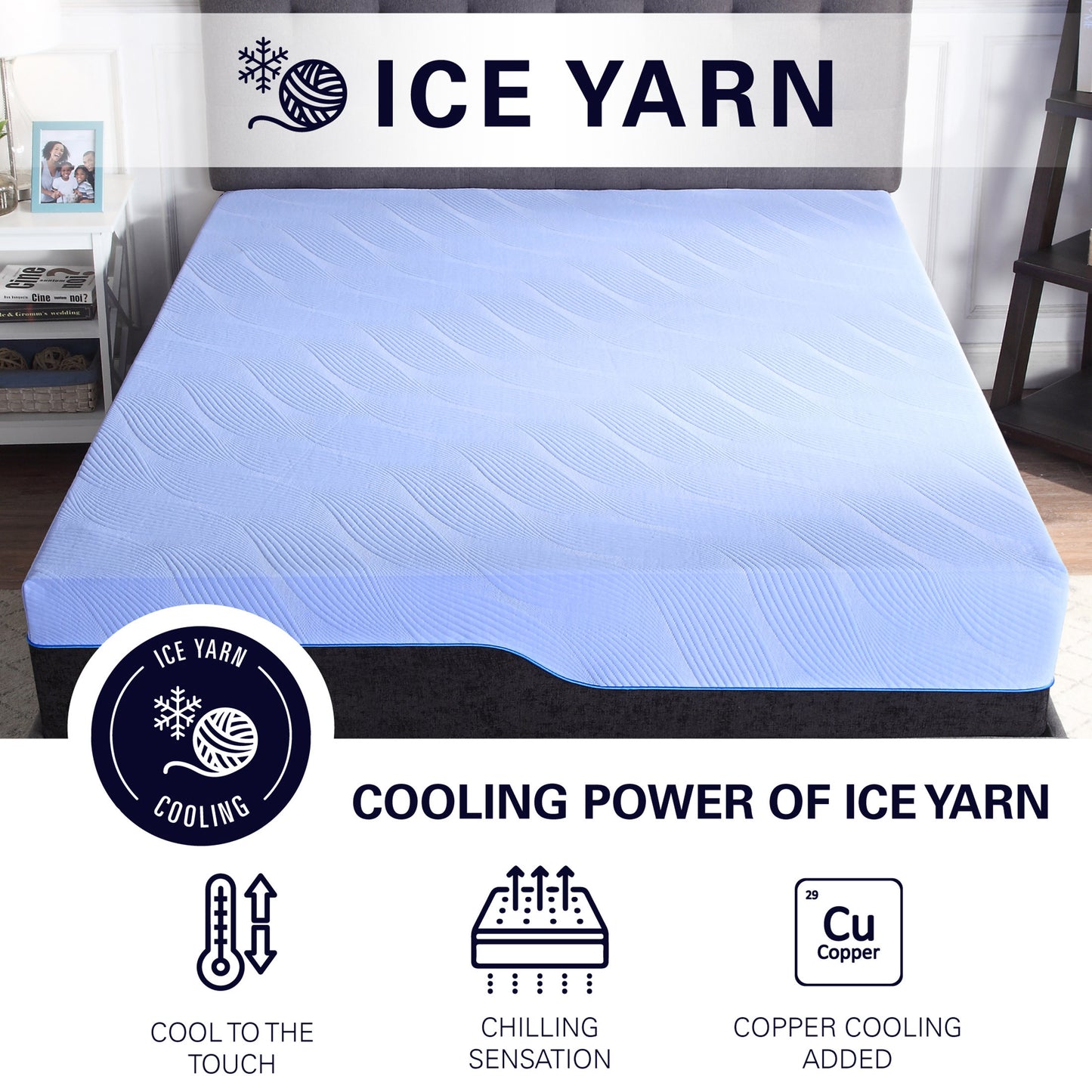 Bridgevine Home 12 inch Refresh Hybrid Cooling GelCare Memory Foam and Coil Adult Mattress, Queen Size