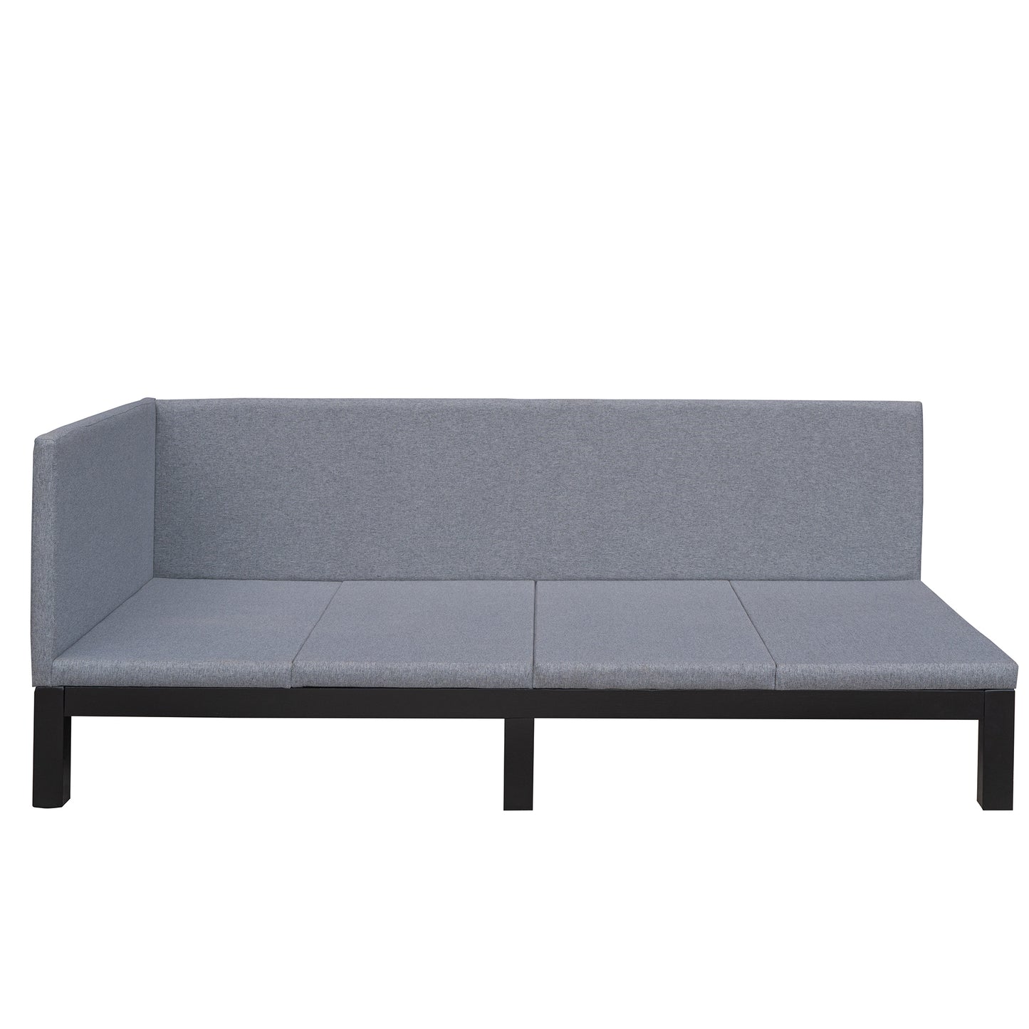 Upholstered Daybed/Sofa Bed Frame Twin Size Linen-Gray