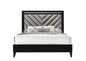 ACME Chelsie Queen Bed• Gray Fabric & Black Finish 27410Q