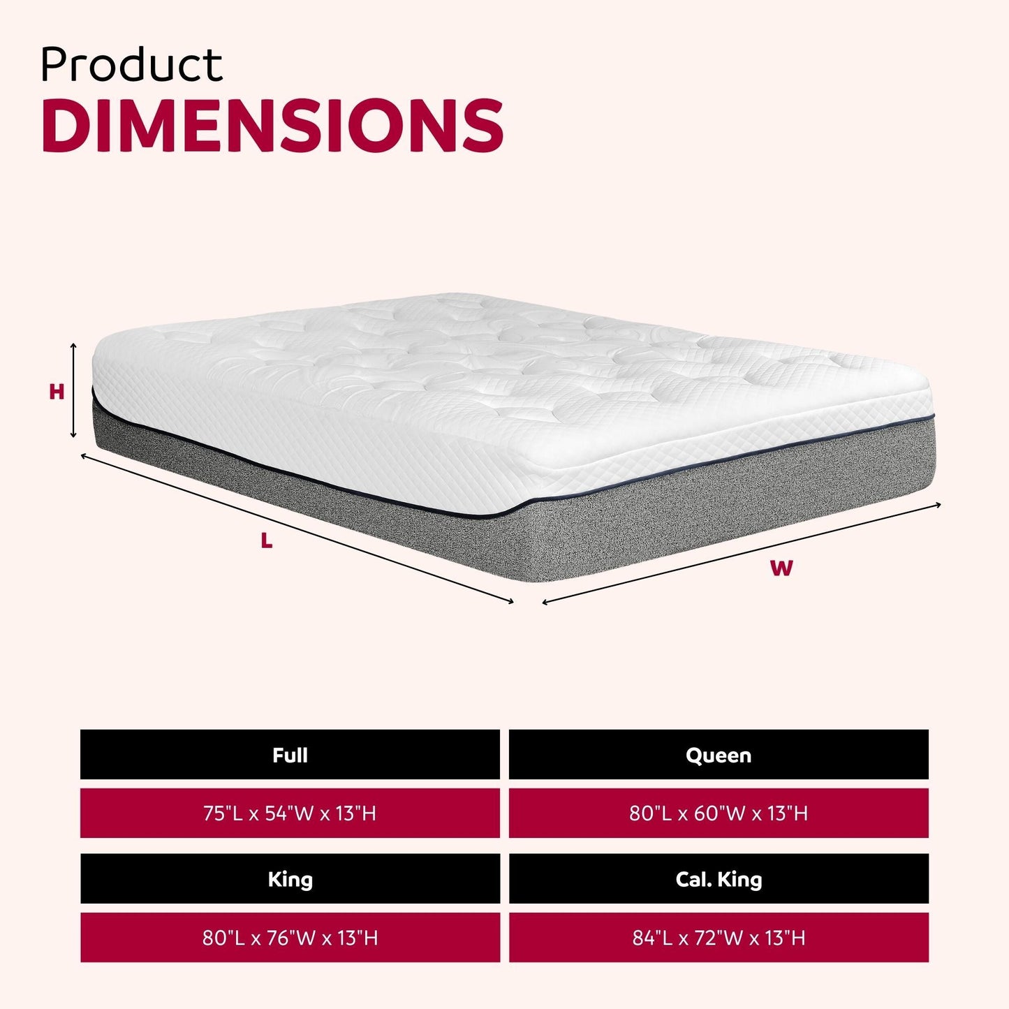 Ultra Plush 13 in. Cal King Medium Gel Memory Foam Mattress in a Box with Double Layered Jacquard Cover