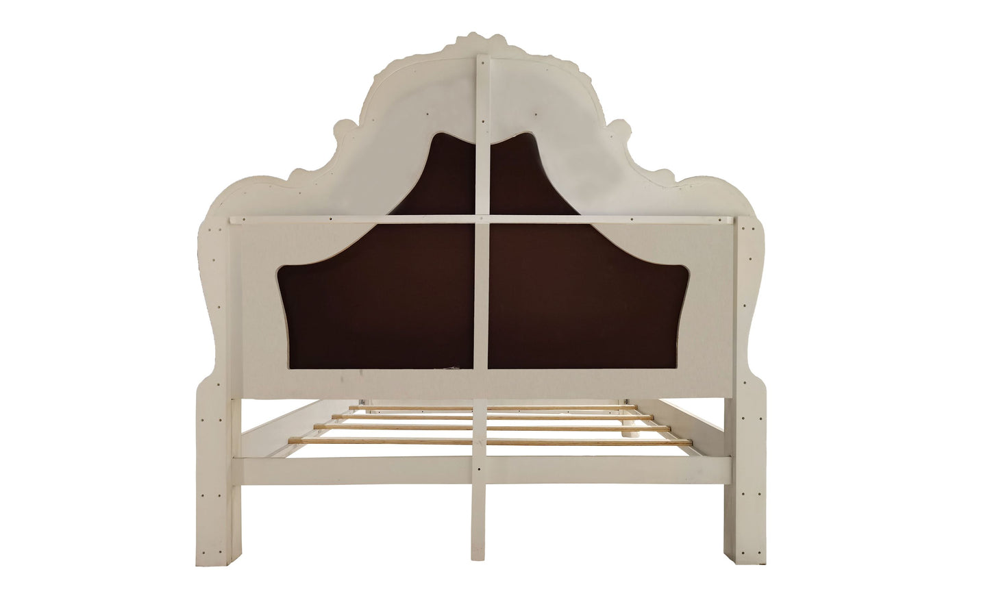 ACME Dresden  Queen Bed in PU & Bone White Finish BD01682Q