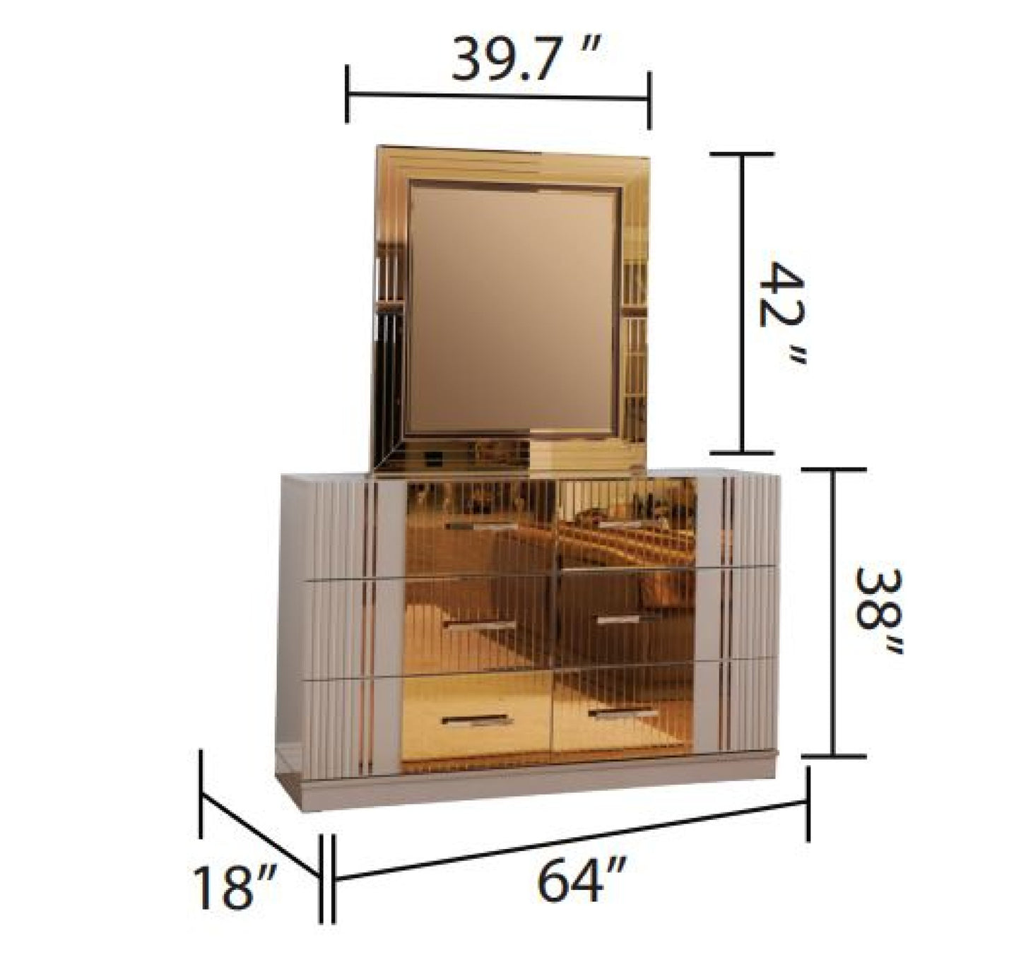 King 4 Pc Bedroom Set in Gray