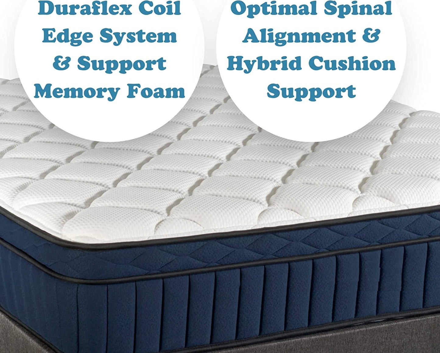 TWIN XL SIZE- Tranquility 12" Medium Pillow-Top Memory Foam Edge Support Pocket Spring Premium Hybrid Mattress